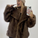 pelliccia foderata wrap